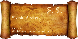 Plank Vivien névjegykártya